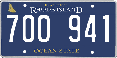 RI license plate 700941