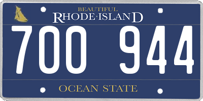 RI license plate 700944