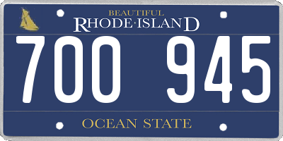RI license plate 700945