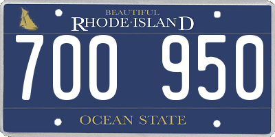 RI license plate 700950