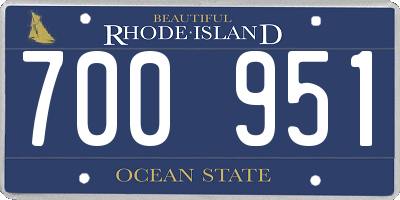 RI license plate 700951