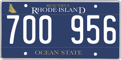 RI license plate 700956