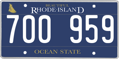 RI license plate 700959
