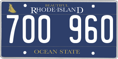 RI license plate 700960