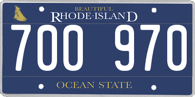 RI license plate 700970
