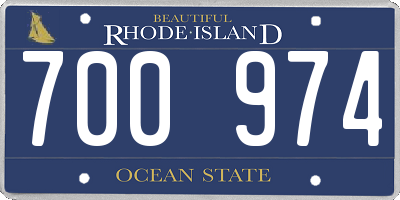 RI license plate 700974