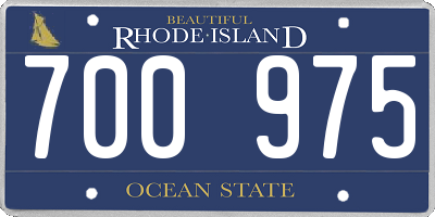 RI license plate 700975
