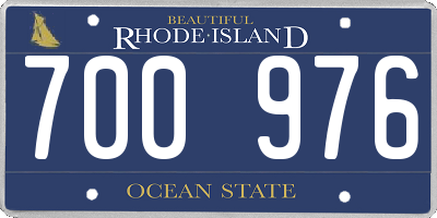 RI license plate 700976