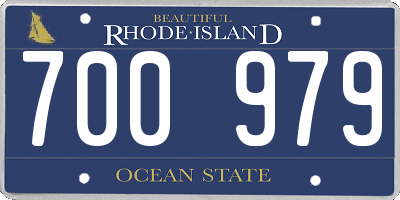 RI license plate 700979