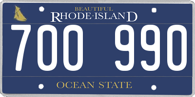 RI license plate 700990