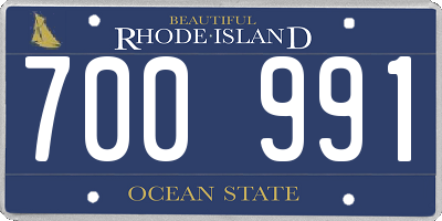 RI license plate 700991