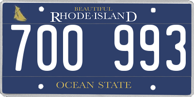 RI license plate 700993