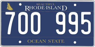 RI license plate 700995