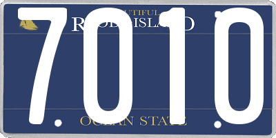 RI license plate 7010