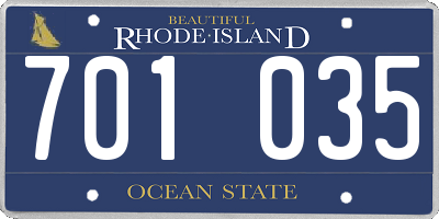 RI license plate 701035
