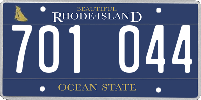 RI license plate 701044
