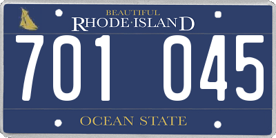 RI license plate 701045