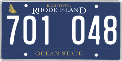 RI license plate 701048