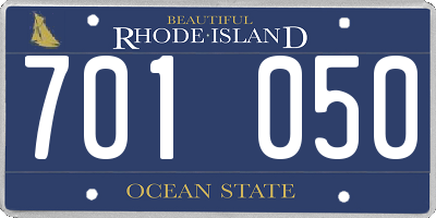 RI license plate 701050