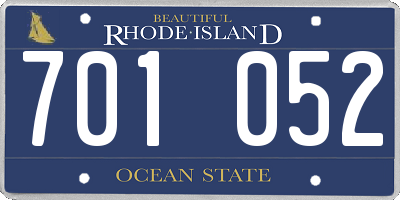 RI license plate 701052