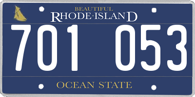 RI license plate 701053