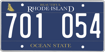 RI license plate 701054
