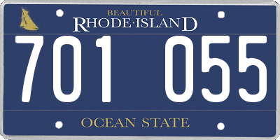 RI license plate 701055