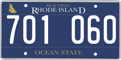 RI license plate 701060