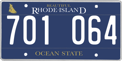 RI license plate 701064