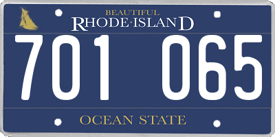 RI license plate 701065