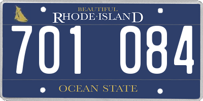 RI license plate 701084