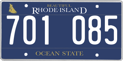 RI license plate 701085