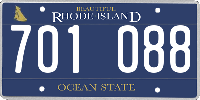 RI license plate 701088