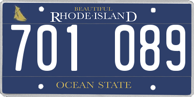 RI license plate 701089