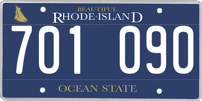 RI license plate 701090