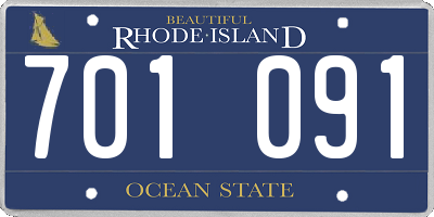 RI license plate 701091