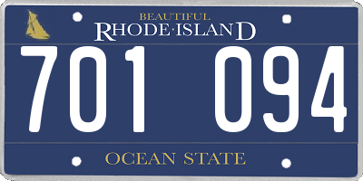 RI license plate 701094