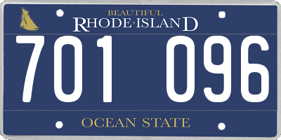 RI license plate 701096