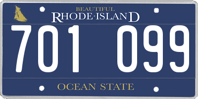 RI license plate 701099