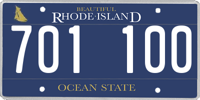 RI license plate 701100