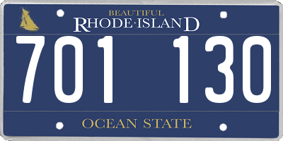 RI license plate 701130