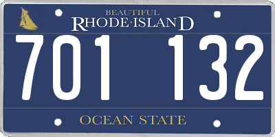 RI license plate 701132