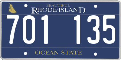 RI license plate 701135