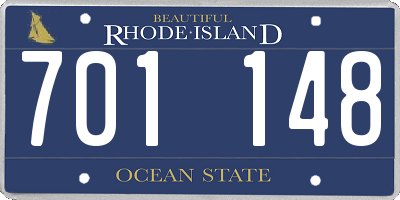 RI license plate 701148