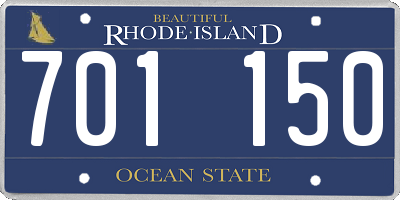 RI license plate 701150