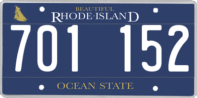 RI license plate 701152