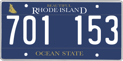 RI license plate 701153
