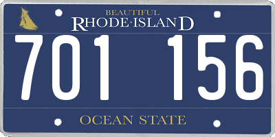 RI license plate 701156