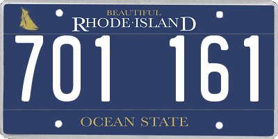 RI license plate 701161