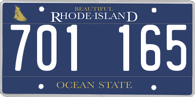 RI license plate 701165